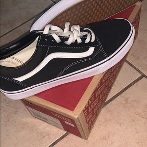 Old School White Vans
